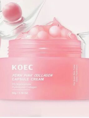 KOEC 50ml PDRN Pink Collagen Capsule Cream & 30ml Peptide Glow Serum SET
